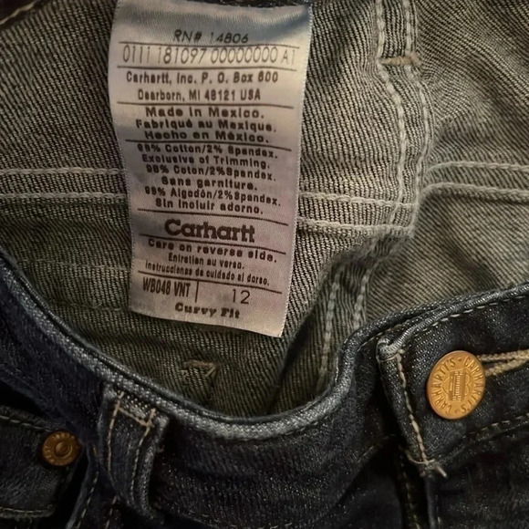 Carhartt Curvy Fit Jeans cropped jeans Size 12 - Picture 4 of 5